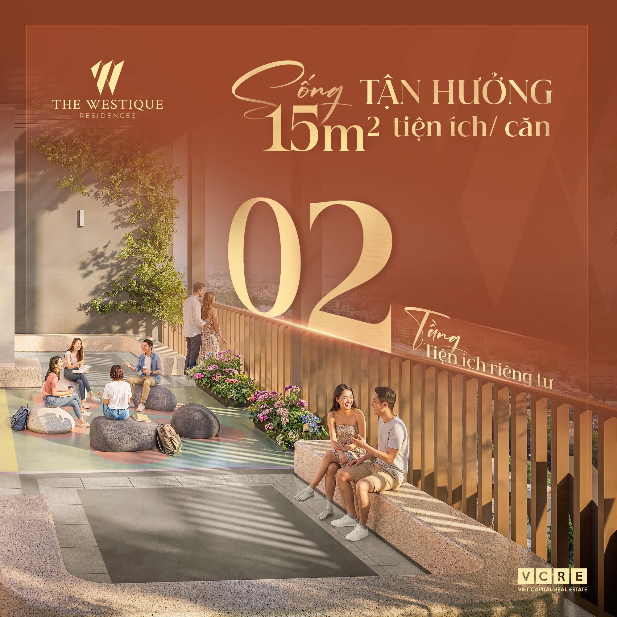 15m2 tiện ích trên mỗi căn The Westique