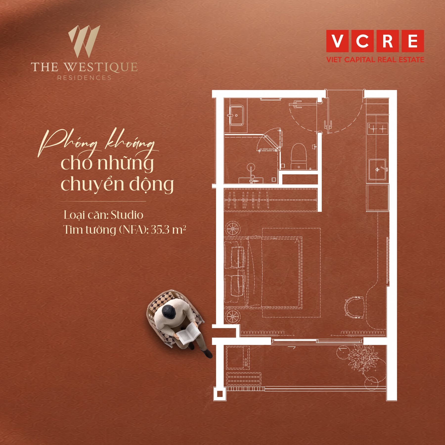 Layout căn hộ Studio The Westique