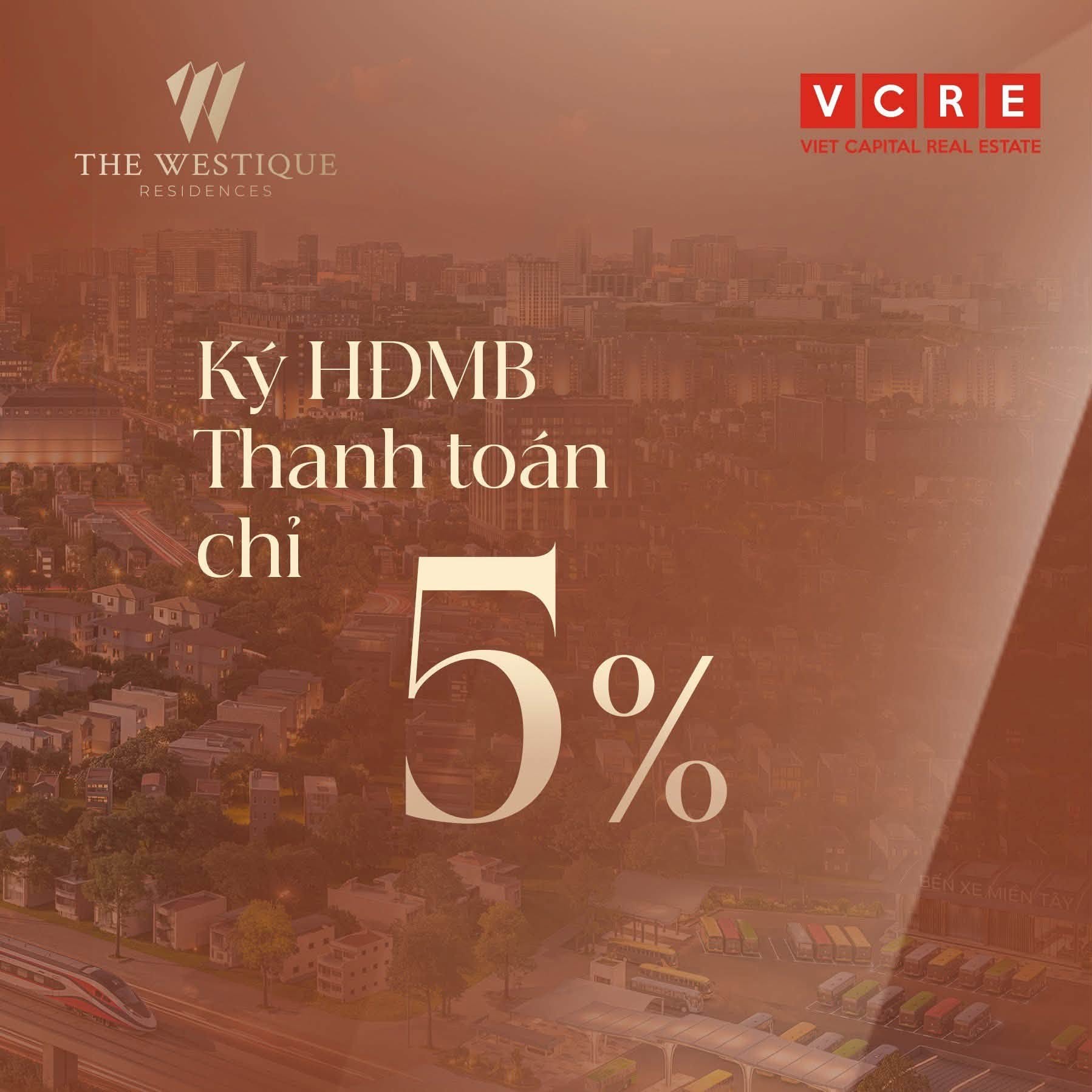 Thanh toán chỉ 5% khi ký HĐMB